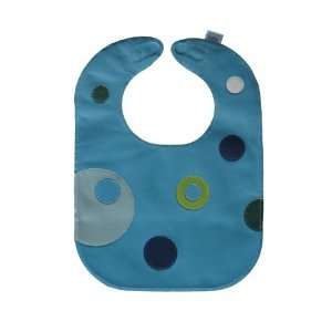  Mally Bibs Mod Dots Blue Bib Large Baby
