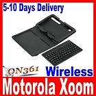 Leather Case Stand Cover Wireless Bluetooth Keyboard for Motorola Xoom 