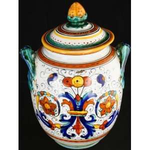   Hand Painted Italian Deruta Majolica Ginger Jar Vase: Everything Else