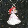   Little Mermaid Charm Pendant Girls Chained Necklace for Party  