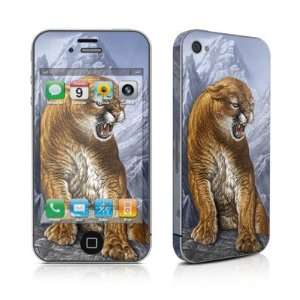 Mountain Lion Design Protective Skin Decal Sticker for Apple iPhone 4 