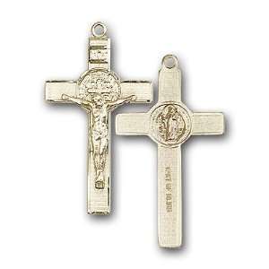  Gold Filled St. Benedict Crucifix Medal Jewelry