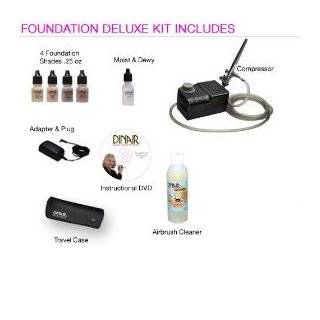 Foundation Deluxe Airbrush Makeup Machine   Blk Onyx Compressor 