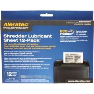  Aleratec 240165 Shredder Lubricant Sheet. 12PK SHREDDER LUBRICANT 