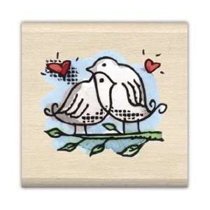  Lovey Dovey Wood Mounted Rubber Stamp Arts, Crafts 