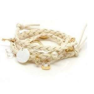  White Sweet Love Charm Rope Bracelet 