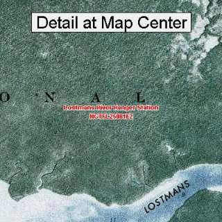  USGS Topographic Quadrangle Map   Lostmans River Ranger 