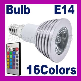 E14 Remote Control LED Bulb SpotLight 16Color Changing  
