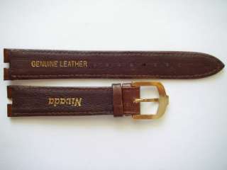   bands bracelets brown plain stitched leather nivada watch band 16 mm