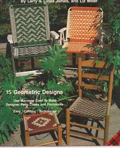 Macrame Lawn Chair PATTERNS:seats; 15 geometric designs  
