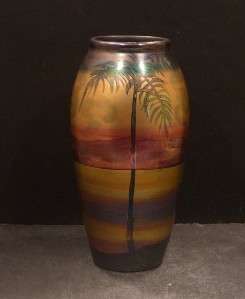 Weller LaSa Vase With Palm Trees, 7 1/4  
