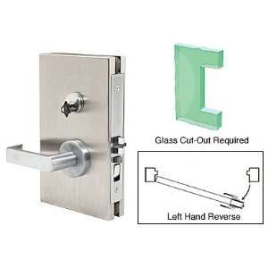 CRL Brushed Stainless 6 x 10 LHR Center Lock With Deadlatch in 