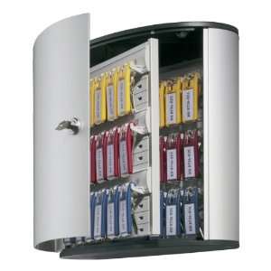  Contemporary Brushed Aluminum Key Box Cabinet Holds 36 