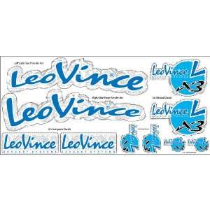  LeoVince X3 Sticker Kit   Bandana Blue: Automotive