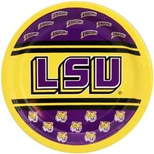  NCAA LSU Tigers 8 Pack Paper Plates: Home & Kitchen