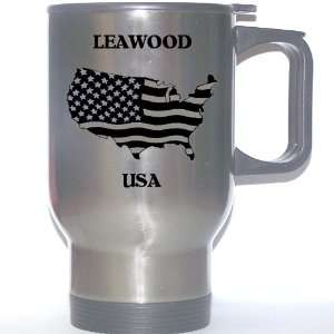  US Flag   Leawood, Kansas (KS) Stainless Steel Mug 
