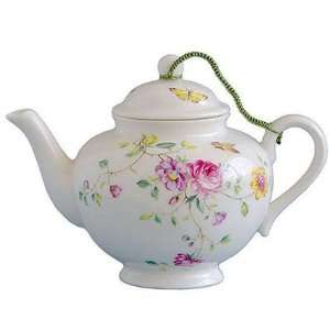   porcelain 1 2 cup teapot with rope lid keeper