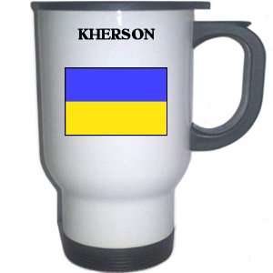  Ukraine   KHERSON White Stainless Steel Mug Everything 
