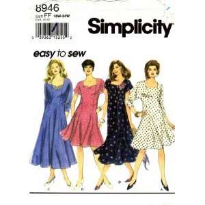  Simplicity 8946 Sewing Pattern Full Figure Flared Princess 