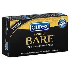 Durex Polyisoprene Non Latex Condoms, Avanti BARE 12 ct (Quantity of 3 