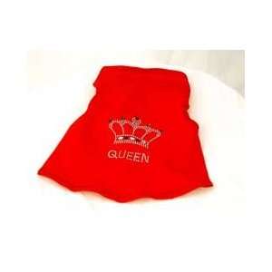   Crown Sleeveless and Crystals Tee for Dogs (Red, Small): Pet Supplies