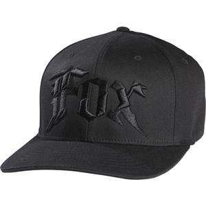  Fox Racing United Flexfit Hat   X Small/Small/Black 