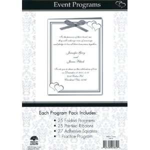   Event Program Set, 5 x 7 Inches, 25 Folded Programs per Set (1612