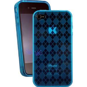   Crystal TPU Check Design   Clear Blue Check: Cell Phones & Accessories
