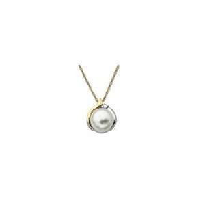 ZALES Cultured Freshwater Pearl and Diamond Accent Teardrop Pendant in 