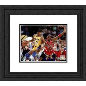    Framed Johnson/Jordan Lakers/Bulls Photograph