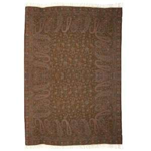  Blanket and Throws Wool Paisley Pattern from India
