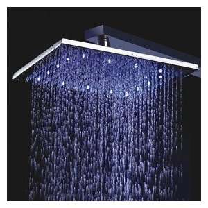  10 Inch Brass Shower Head with Color Changing LED Light 