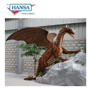   Plush Life Size Great Dragon   9.5 Ft Long, 8 Ft Tall: Toys & Games