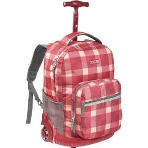 J World Sunrise Rolling Backpack (Check Red): Clothing