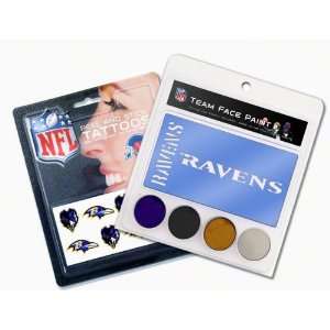    Baltimore Ravens Face Paint and Tattoo Pack