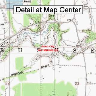   Topographic Quadrangle Map   Rush City, Minnesota (Folded/Waterproof