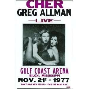  Cher and Greg Allman Live 14 X 22 Vintage Style Concert 