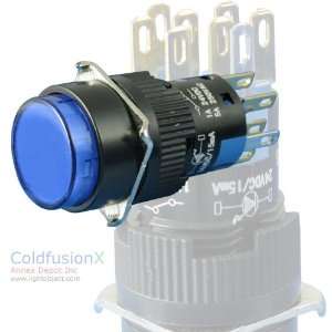  Blue SPDT Push Button (momentary) Switch w/ LED: Home 