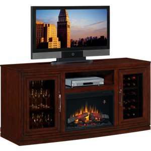   Fireplace, Wine Cooler, & Home Theater Mantel   Cherry
