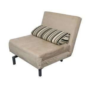   Ultra Lounger Single Khaki Convertible Chair Sofa Bed: Home & Kitchen