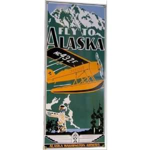  Fly Alaska Airlines Nostalgic Sign Toys & Games