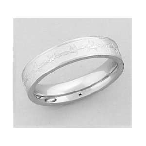    AWST Thin Laser Engraved Barbed Wire Ring: Sports & Outdoors