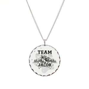   Necklace Circle Charm Twilight Wolf Team Jacob: Artsmith Inc: Jewelry