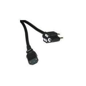   Cables To Go 6ft Universal Power Cord with Extra Outlet Electronics