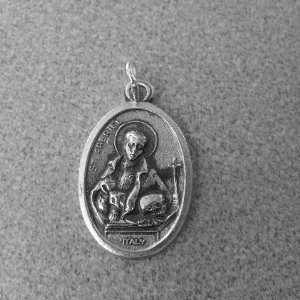    M 111 Silver Oxidized St. Gabriel Necklace Pendant: Jewelry