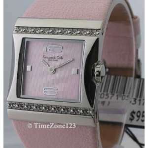  Kenneth Cole Watch Pink Leather With Crystal Electronics