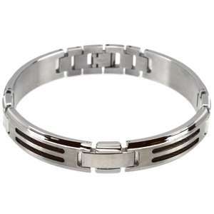  Black Ion Cable Stainless Steel Mens Bracelet Jewelry