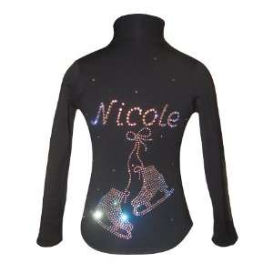  Ice Skating Jacket with Name and Rhinestone Applique 
