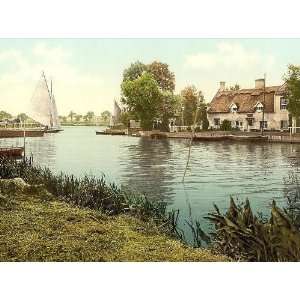   Poster   The ferry Horning Village England 24 X 18 