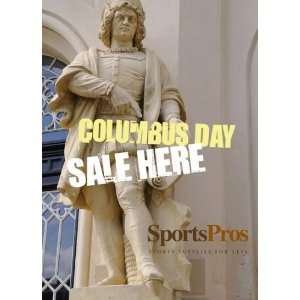  Columbus Day Sale Here Sporting Goods Sign Office 